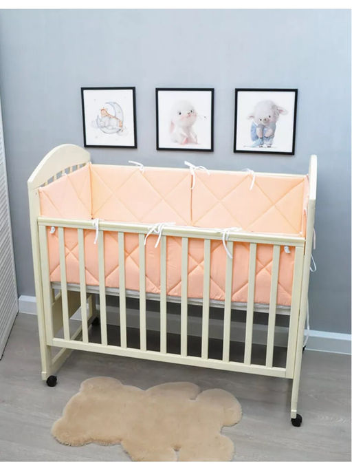 Бортики в кроватку для новорожденных стеганые