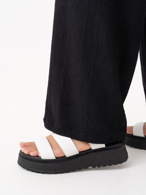 Брюки палаццо .из вискозы с эффектом жатки арт.1135-1,черные - Binita фото 8