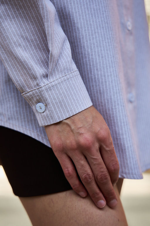 Рубашка оверсайз в полоску хлопковая