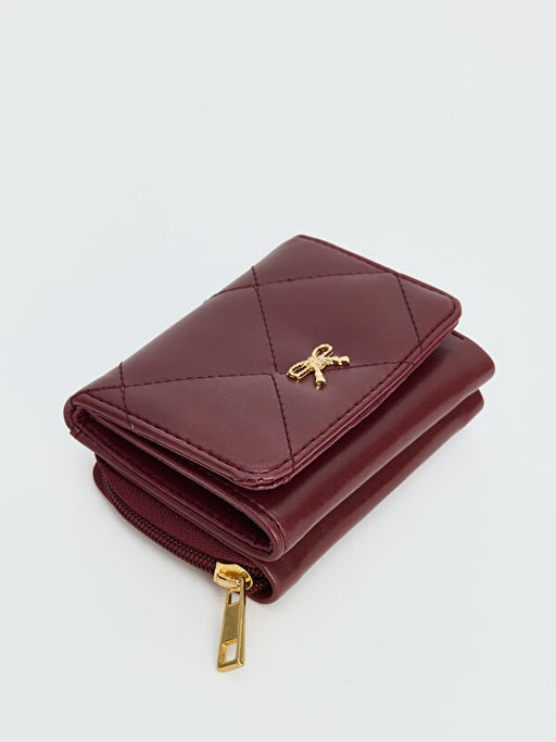 Kapitone Desenli Fiyonklu Kad?n C?zdan