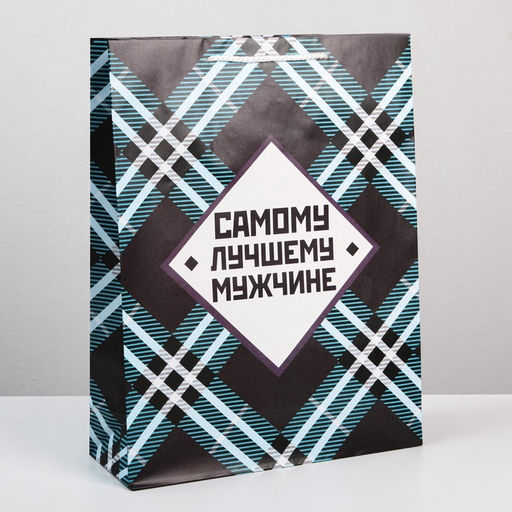 Цена за 2 шт. Пакет подарочный ламинированный, упаковка, «Самому лучшему мужчине», L 28×38×9 см