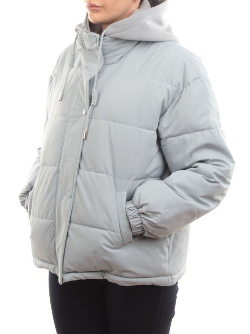 H24-088 GRAY/LT. BLUE Куртка демисезонная женская (120 гр. холлофайбер) - Fashion фото 5