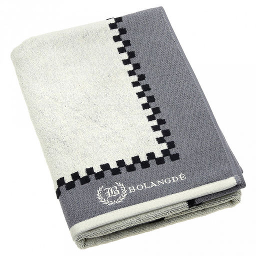 "Missoni-3028" Полотенце махровое 34х78см, плотность 375гр/м2, 100% хлопок, серый (зеленый), Bolangde (Китай)