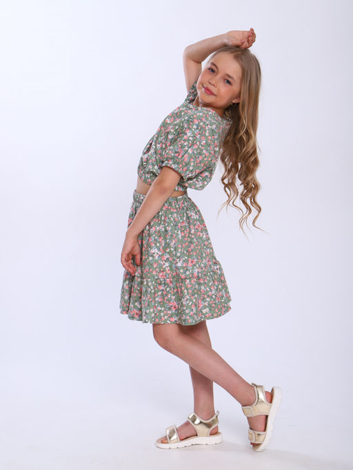 КМ163 Костюм Ламбада (оливковый, розовый) - Милаша фото 6