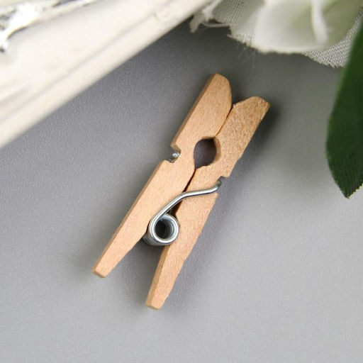 Цена за 2 шт. Декор для творчества дерево «Прищепка» (набор 40 шт.) 2.5×0.8 см