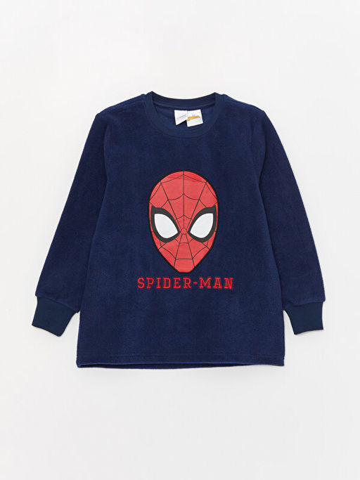 Bisiklet Yaka Spiderman Desenli Uzun Kollu Polar Erkek ?ocuk Pijama Tak?m? - Waikiki фото 2