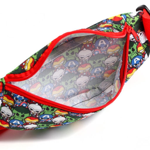 Сумка поясная детская для мальчика, 25×6×13 см, Мстители