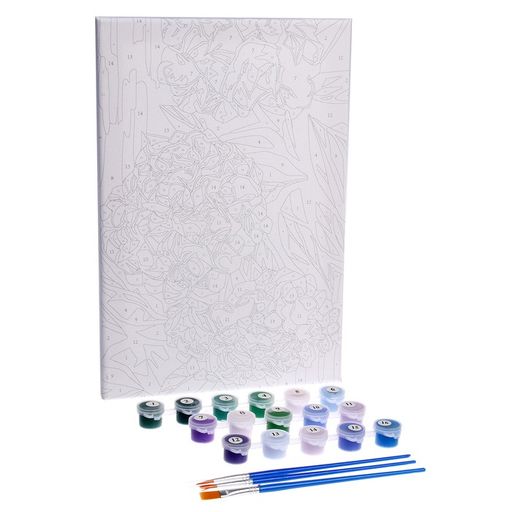 Картина по номерам на холсте с подрамником Гортензии, 20х30 см - Школа талантов фото 3