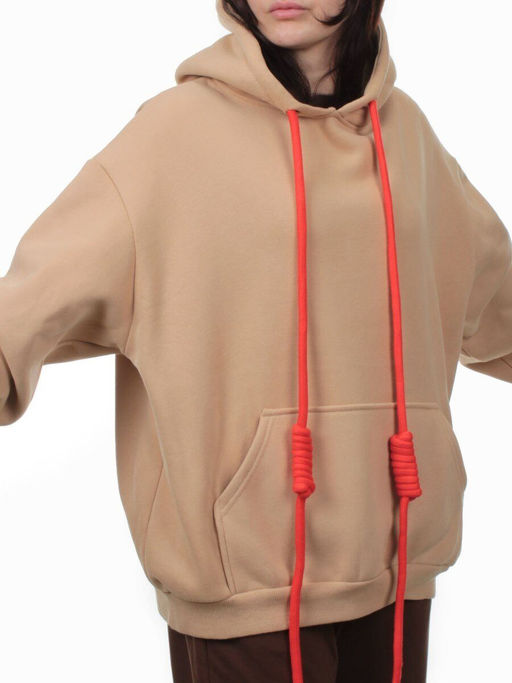 2226 BEIGE Толстовка женская (85% хлопок, 10% полиэстер, 5% спандекс) - Fashion фото 3