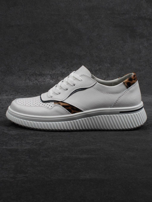 03-C930-9A WHITE Полуботинки спортивные женские (натуральная кожа)