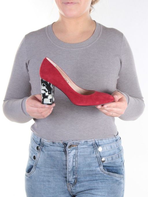 F-028 RED Туфли женские (натуральная замша) - Фабричный китай фото 4