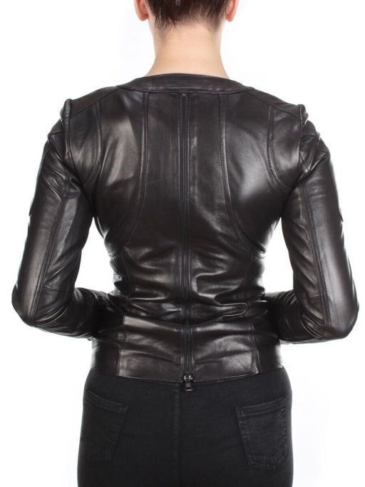 330 DARK BROWN Куртка кожаная женская - Фабричный китай фото 5