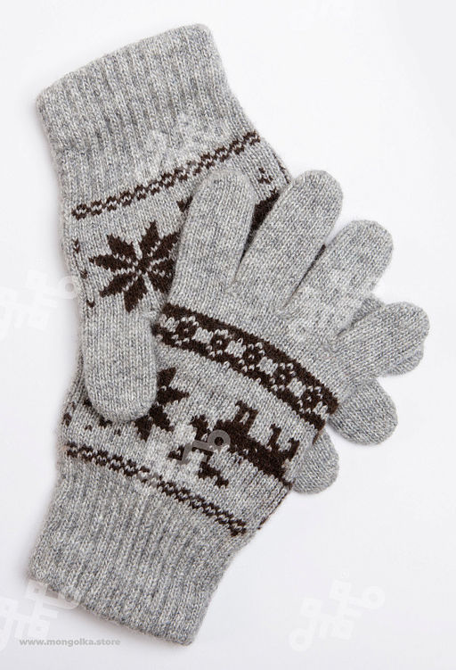 Перчатки взрослые из монгольской шерсти (арт. 04127), ООО МОНГОЛКА - Тод оймс ххк фото 2