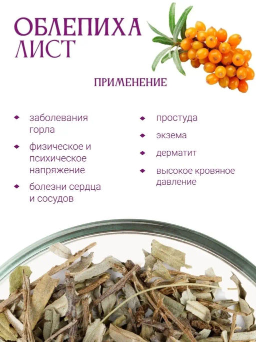 Облепиха лист - Травы горного крыма фото 2