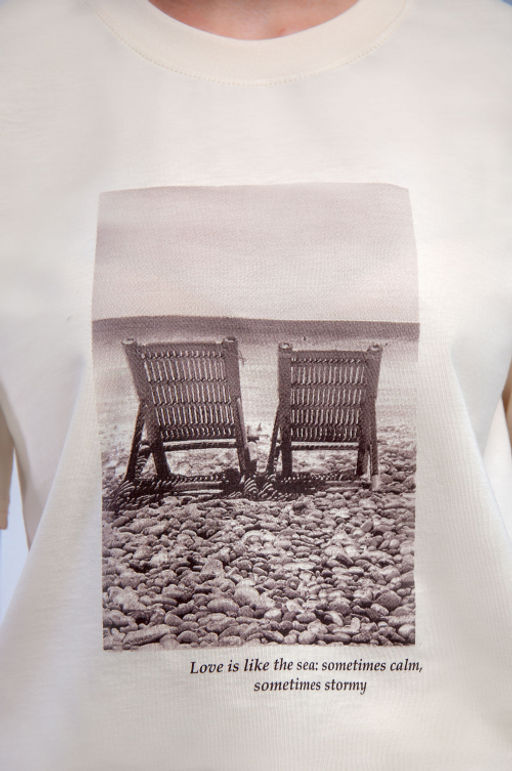 Арт. 31134 Футболка женская 44-52 (5 шт) Цвет:бежевый - Калинка фото 5