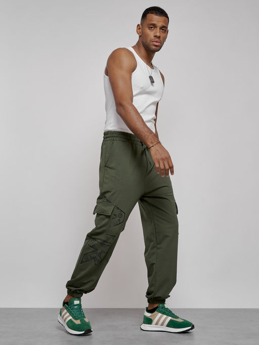 Брюки джоггеры спортивны мужские цвета хаки 12918Kh - Mtforce фото 4