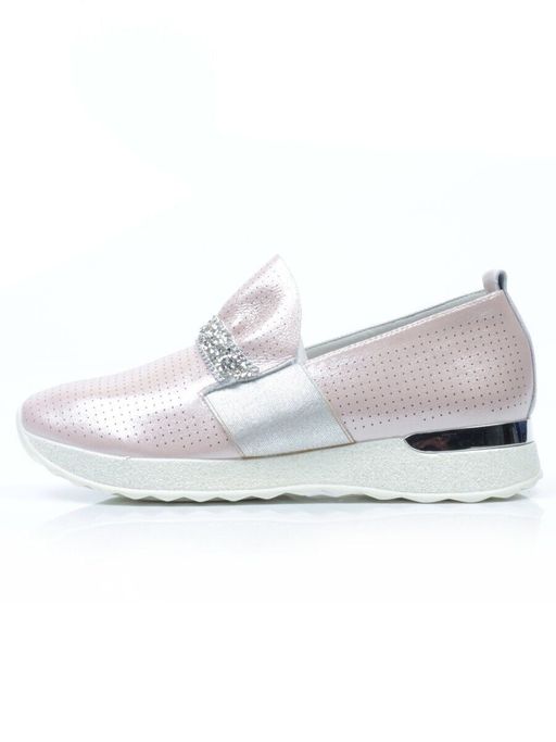 07-D08 PINK Слипоны женские (натуральная кожа) - Фабричный китай фото 8