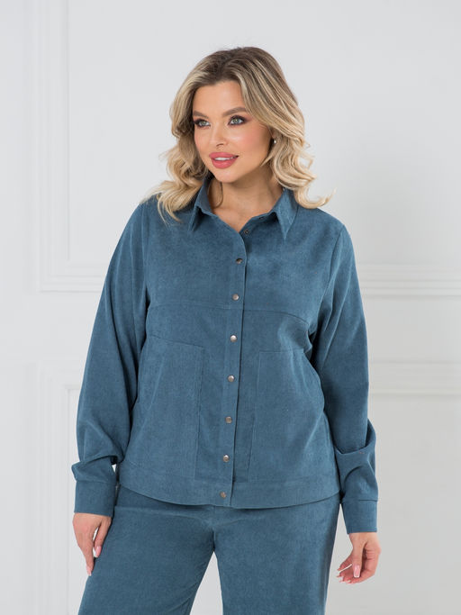 Жакет 1331-1 серо-голубой