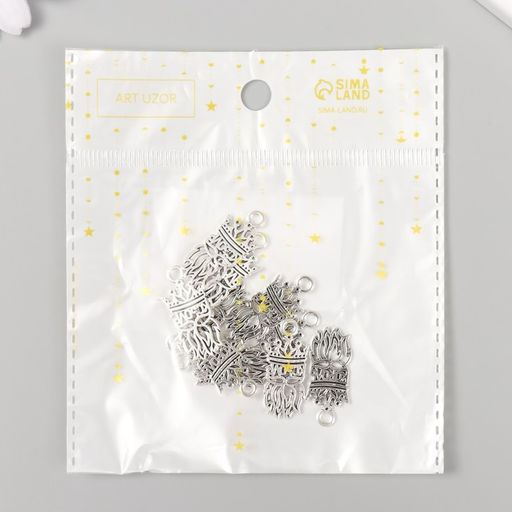 Цена за 10 шт. Декор металл для творчества Король 1,1х2,5 см - Арт узор фото 4