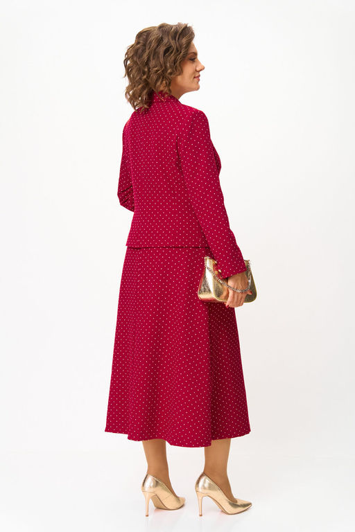 Костюм Svetlana Style 2140 бордовый+горох