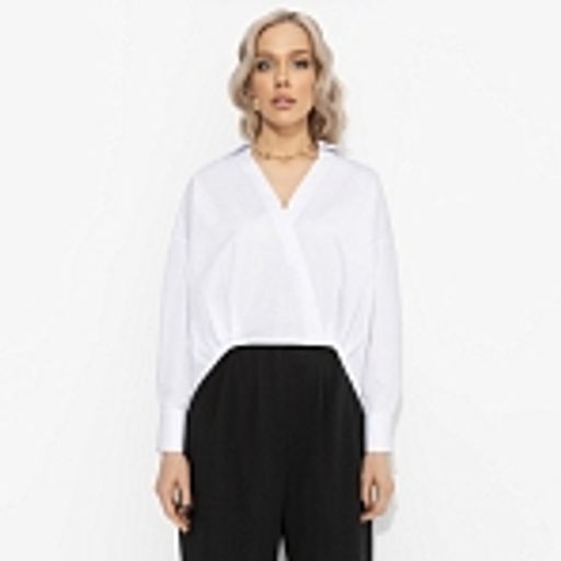 Рубашка хлопковая, На моих условиях (белая) - Charutti фото 11