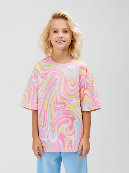 20230510007, Футболка детская для девочек Rind набивка - Acoola фото 5