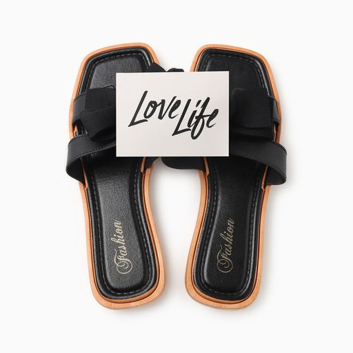 Тапочки женские с открытым носом LoveLife, размер 40-41, чёрные