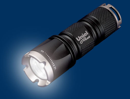 P-ML071-BB Black Фонарь Uniel серии Премиум Iron domination 185, алюминиевый корпус, XP-E {Q4} CREE LED, упаковка цветной короб, 1 х CR123A в/к, цвет черный