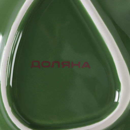 Блюдо сервировочное Доляна «Лист», 17×12.5×3.9 см, зелёное