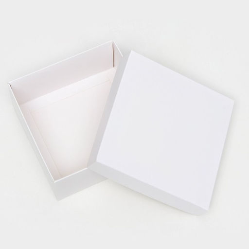 Цена за 5 шт. Коробка подарочная складная, упаковка, крышка - дно, белая, 12×12×5 см