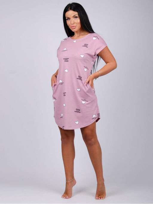 Туника "Душечка" брусника, трикотаж