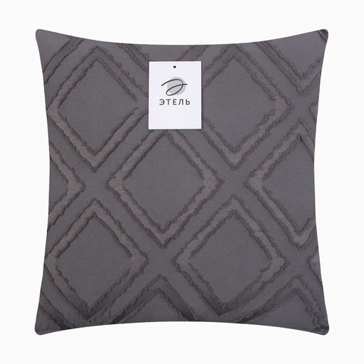 Наволочка декоративная Этель ромб 42х42 см, серый  фото 4