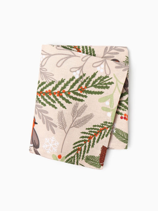 Полотенце новогоднее Доляна Bullfinch 35×60 см, 100% хл, рогожка 164 г/м²