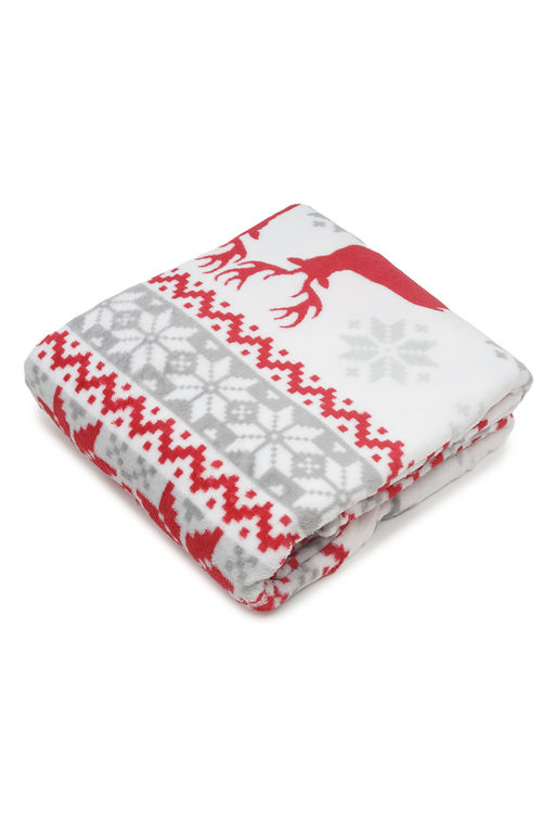 Плед Амели, велсофт, 100% полиэстер, Олени