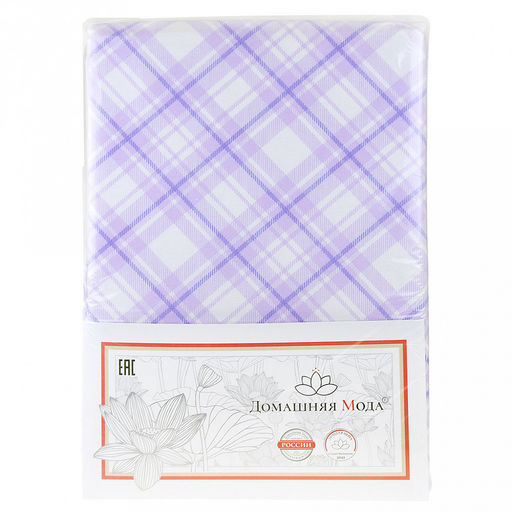 "Аромат лаванды К" Скатерть 180х145см, длина стола до 140см, на 6 персон, хлопок "Премиум" 186г/м2, "Домашняя мода" (Россия)