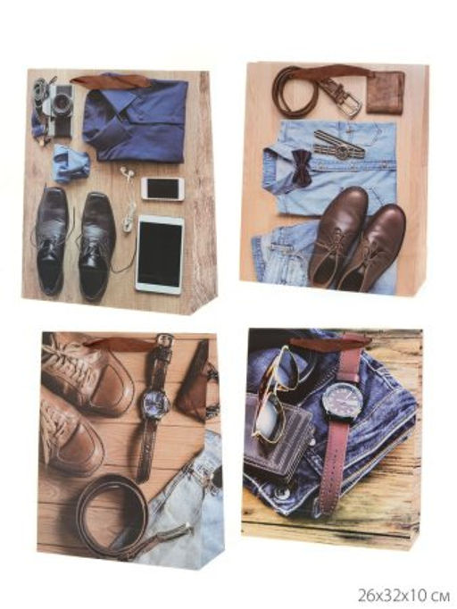 Цена за 12 шт. Пакет подарочный 26x32x10 23 февраля / 24813M /уп 12/480/ - Галеонтрейд фото 7