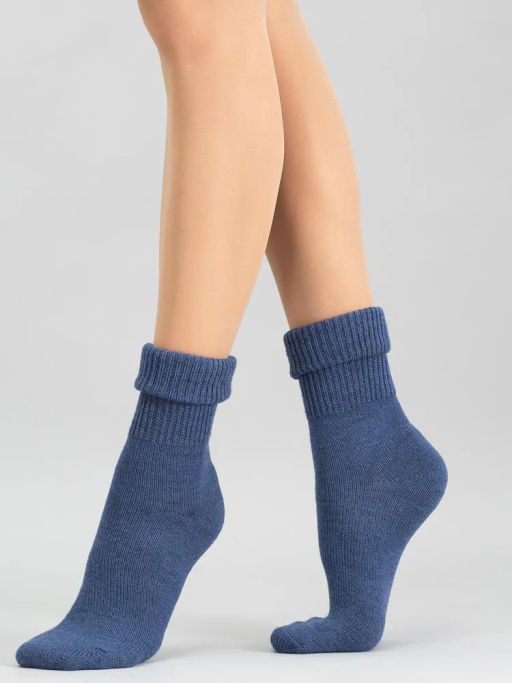 MINI INVERNO 3301 носки жен. 26% Шерсть, 62% Акрил, 10% Полиамид, 2% Эластан - blu melange - Minimi фото 2