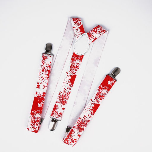 Подтяжки взрослые, ширина 2.5 см, цвет белый/красный - Simaland фото 2