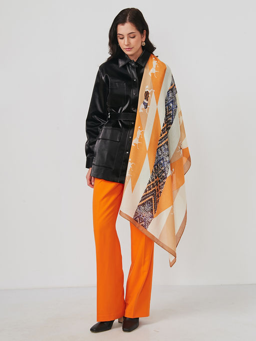 Большой, мягкий, тонкий и очень нежный двусторонний палантин - Tantino фото 2