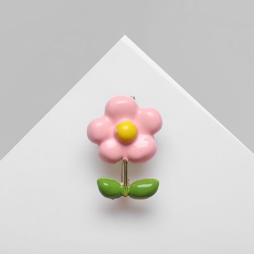 Брошь Цветочек простой, цветная в золоте - Queen fair фото 2