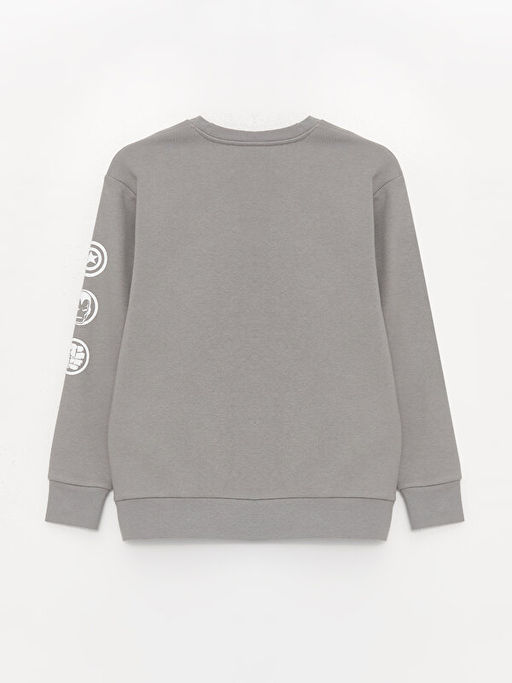 Bisiklet Yaka Marvel Bask?l? Uzun Kollu Erkek ?ocuk Sweatshirt - Waikiki фото 2