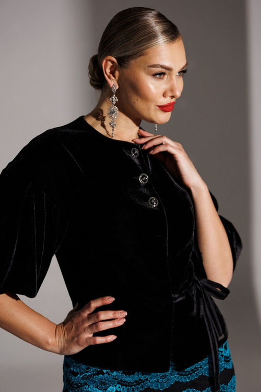 Костюм Мода Юрс 25-2623 черный_бирюза