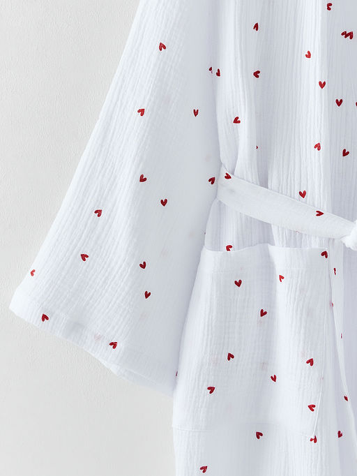 Халат женский белый с принтом в сердечко - Mark formelle фото 6