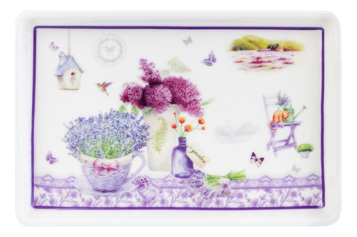 Масленка 13,5*9*6,5 см "Лаванда" NEW BONE CHINA