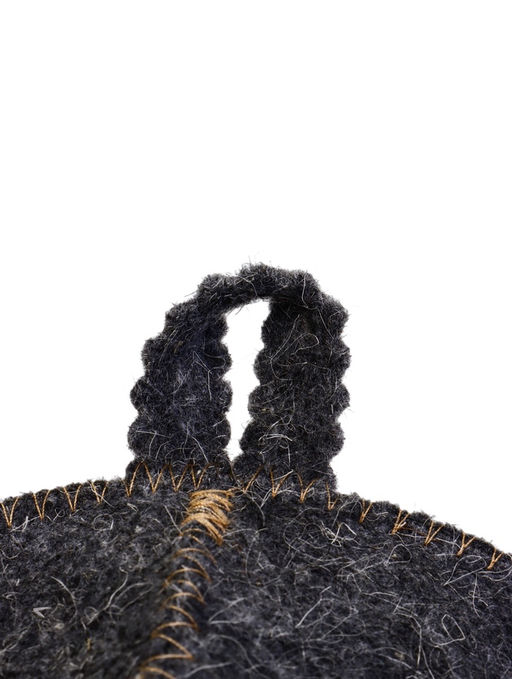 Шапка для бани и сауны На удачу, шерсть 50%, полиэфир 50%, серая