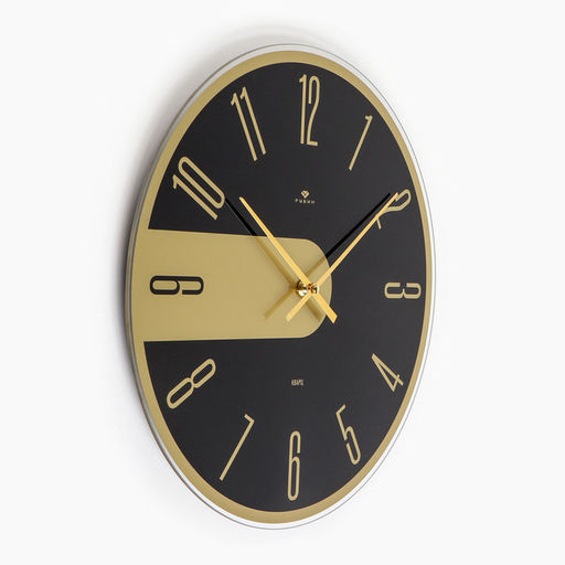 Часы настенные, интерьерные "Стиль со вставкой", бесшумные, d-39 см