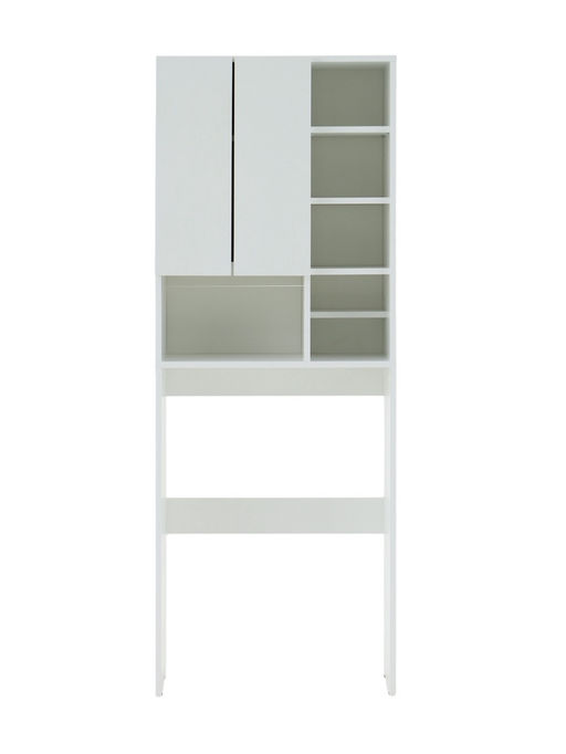 Стеллаж напольный «Комфорт» №2, над стиральной машиной, 640×250×1700 мм, цвет белый