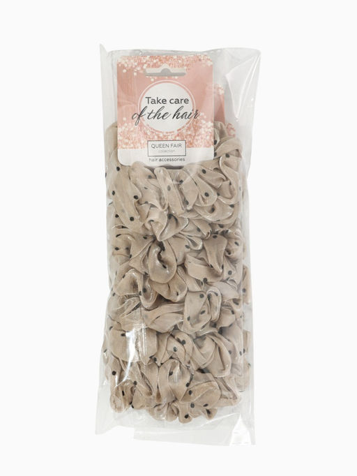 Цена за 6 шт. Резинки для волос «Летиция», набор 2 шт., 7 см, бежевые