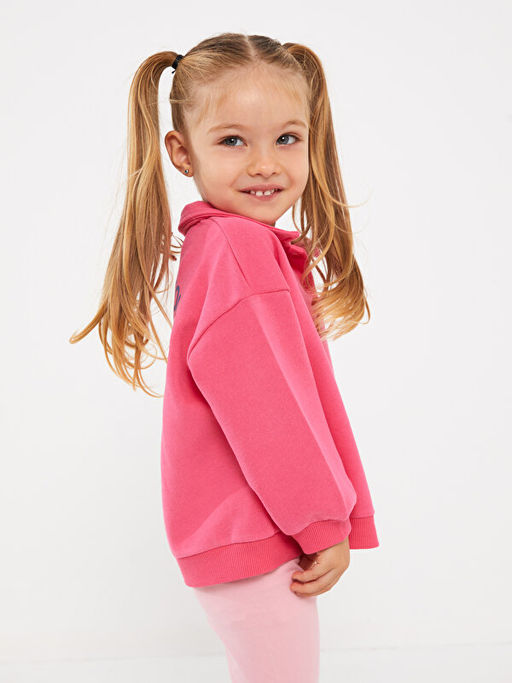 Polo Yaka Bask?l? K?z Bebek Sweatshirt - Waikiki фото 3