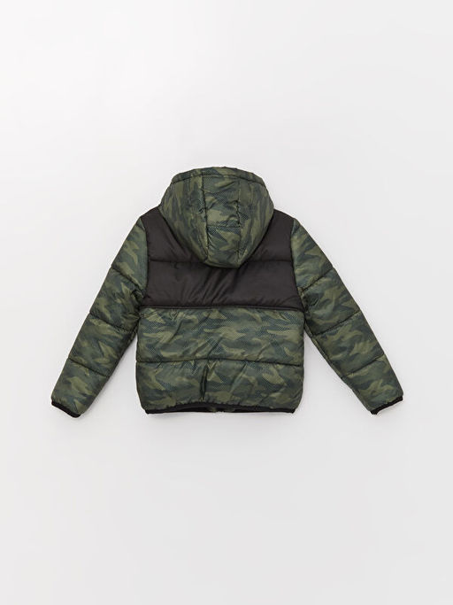 Kap??onlu Kamuflaj Desenli Erkek ?ocuk ?i?me Mont - Waikiki фото 2
